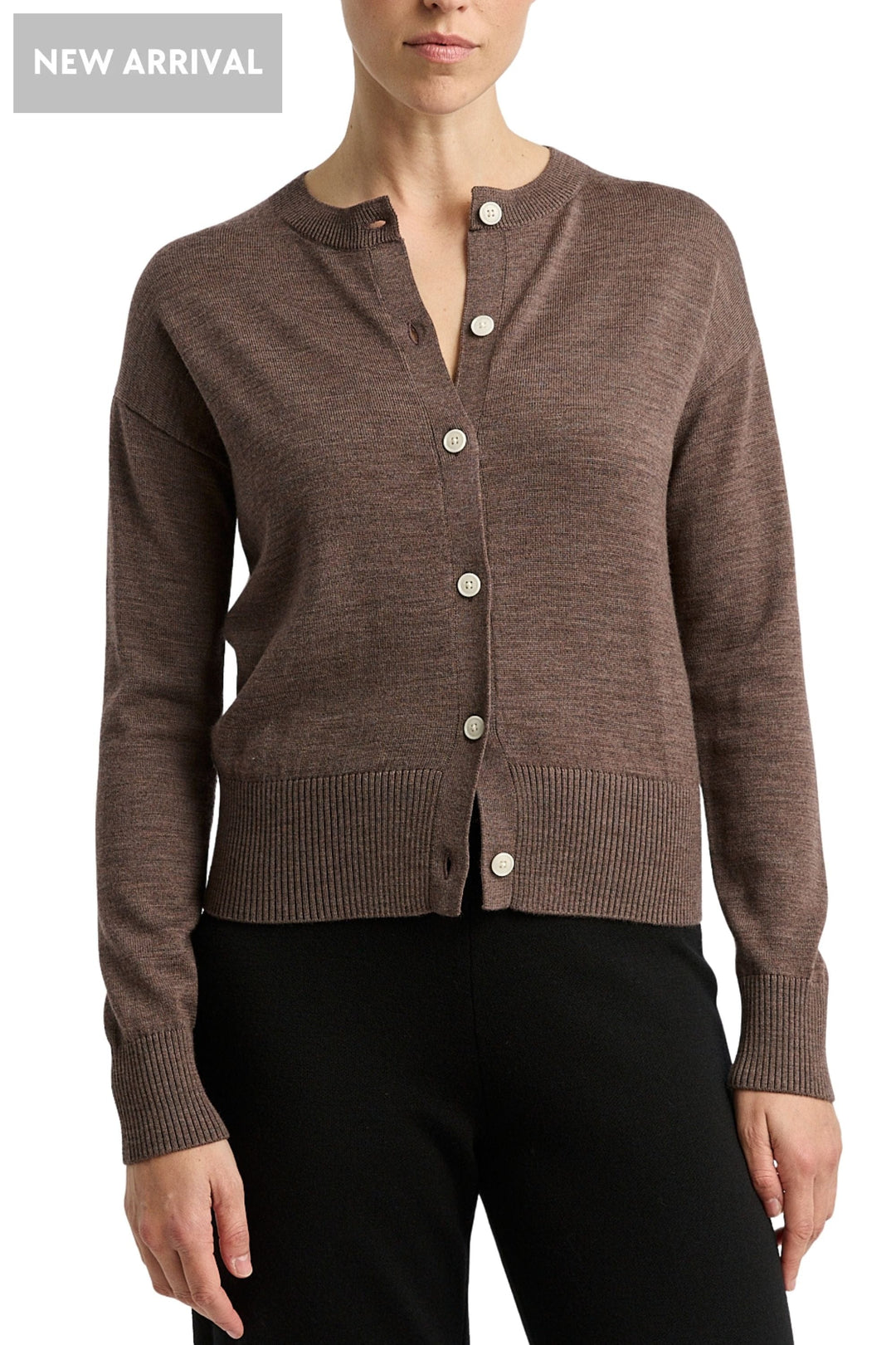 TOORALLIE CARDIGAN 8 / MOCHA FINE KNIT CARDIGAN - 5117