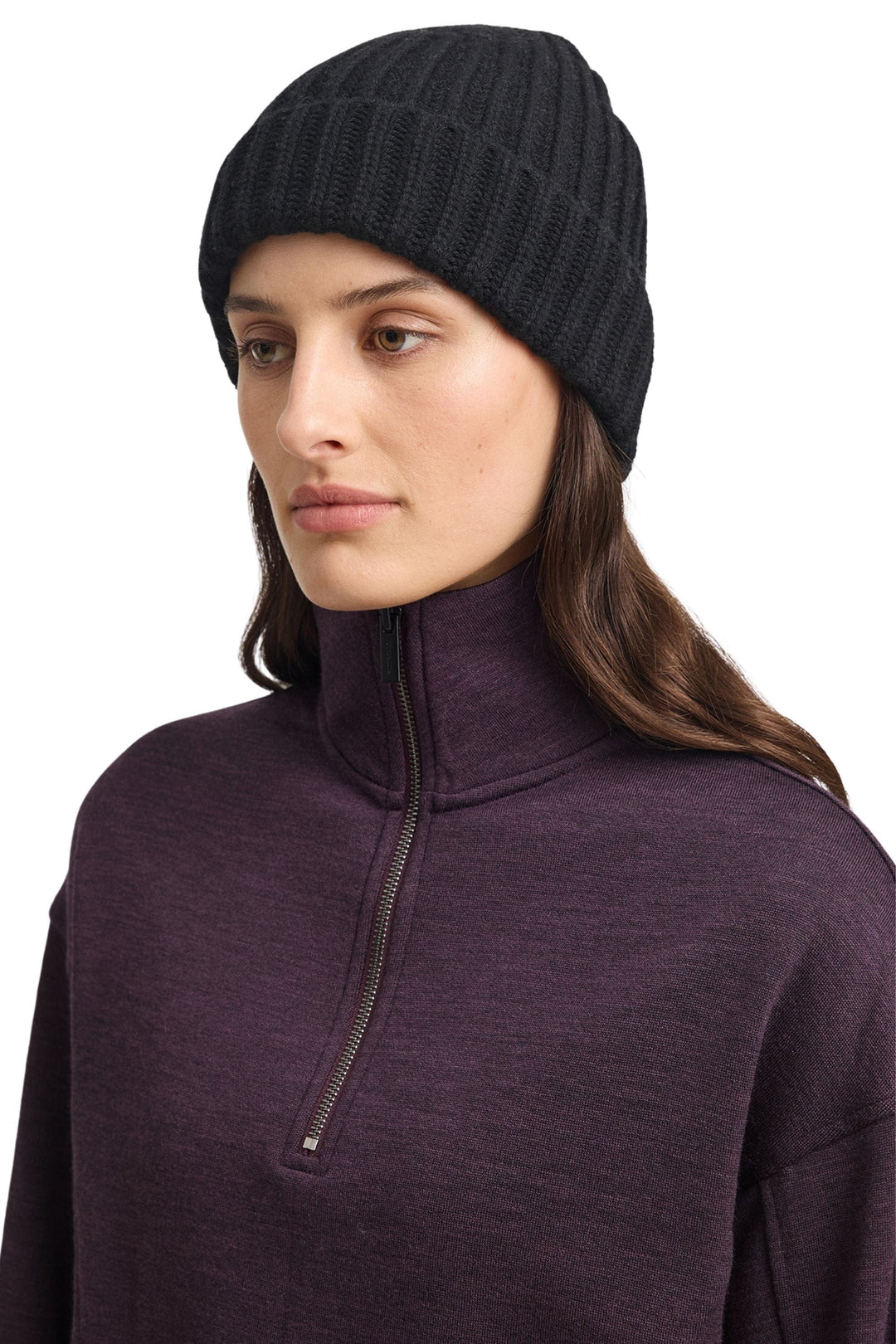 TOORALLIE HAT BLACK CHUNKY WOOL BEANIE - 9003