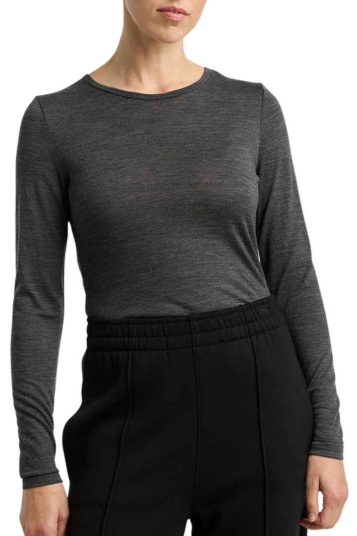 TOORALLIE TOP 6 / CHARCOAL CREW MERINO TEE - 667