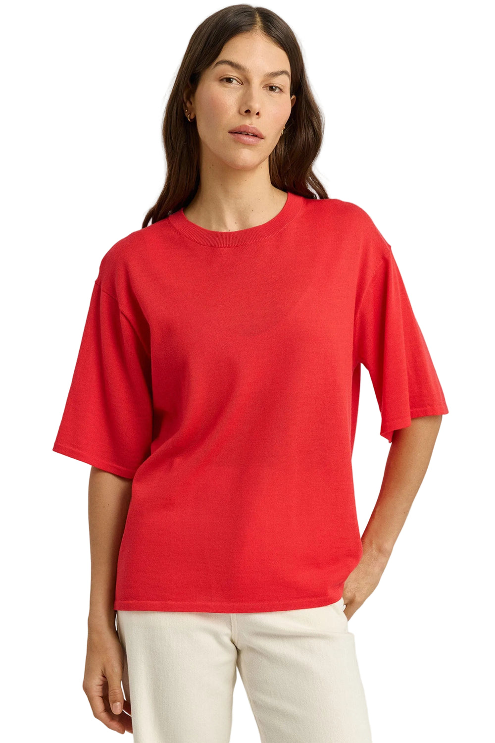 TOORALLIE TOP 8 / POPPY EXTRA FINE RELAXED KNIT TEE - 5161