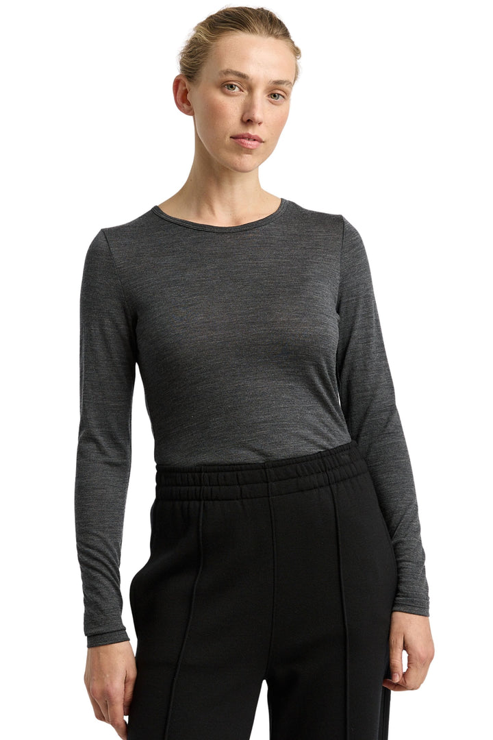 TOORALLIE TOP CHARCOAL / 6 CREW MERINO TEE - 667