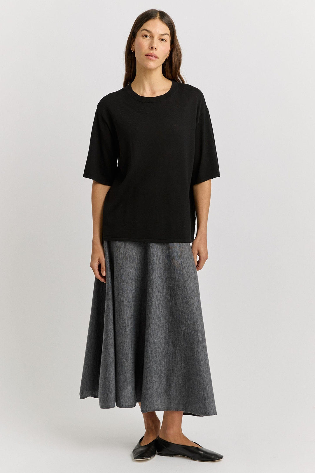 TOORALLIE TOP EXTRA FINE RELAXED KNIT TEE - 5161