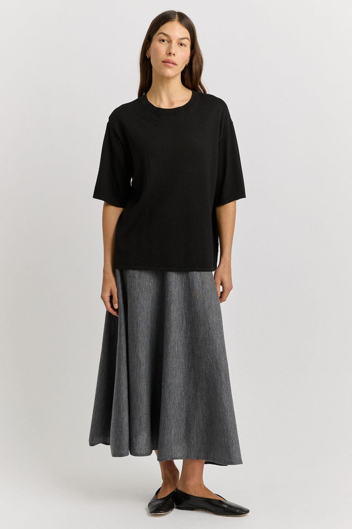 TOORALLIE TOP EXTRA FINE RELAXED KNIT TEE - 5161