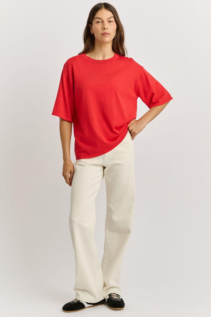 TOORALLIE TOP EXTRA FINE RELAXED KNIT TEE - 5161