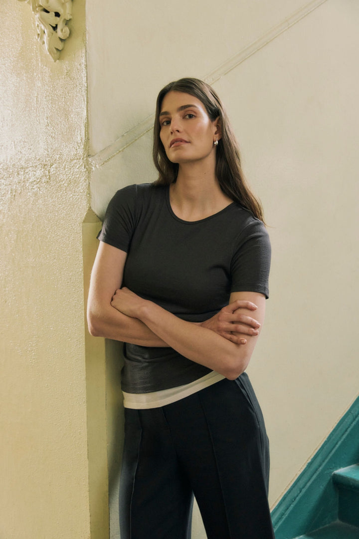 TOORALLIE TOP S/SLV MERINO TEE - 600