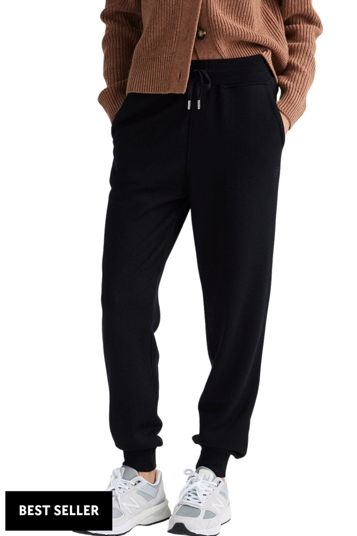 TOORALLIE TRACK PANT 6 / BLACK LOUNGE DRAWSTRING PANT - 652-W25