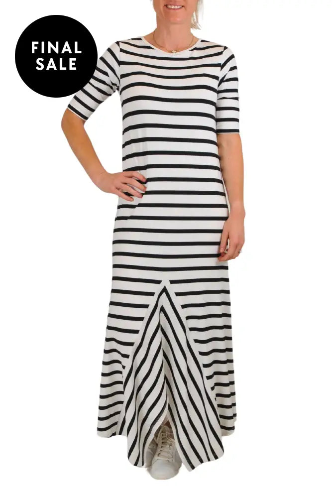 TRAPEZE DRESS F5323309 8 / WHITE BLACK DRESS