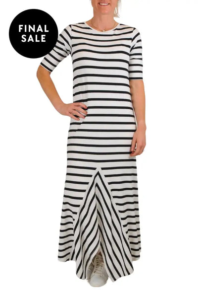TRAPEZE DRESS F5323309 8 / WHITE BLACK DRESS