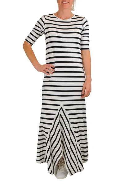 TRAPEZE DRESS F5323309 8 / WHITE BLACK DRESS