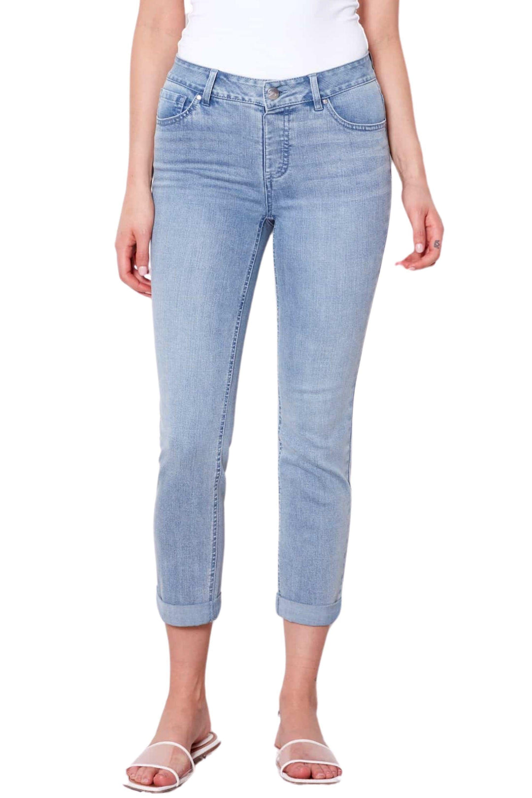 UP 3/4 PANT 6 / LIGHT-BLUE CROP DENIM JEAN - 68421UP