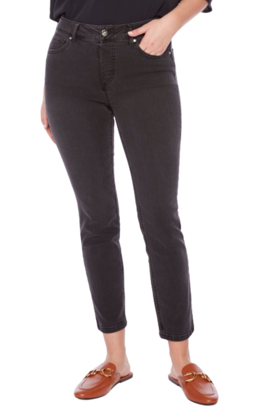 UP JEANS 6 / BLACK CLASSIC WAISTBAND JEAN - 67707UP