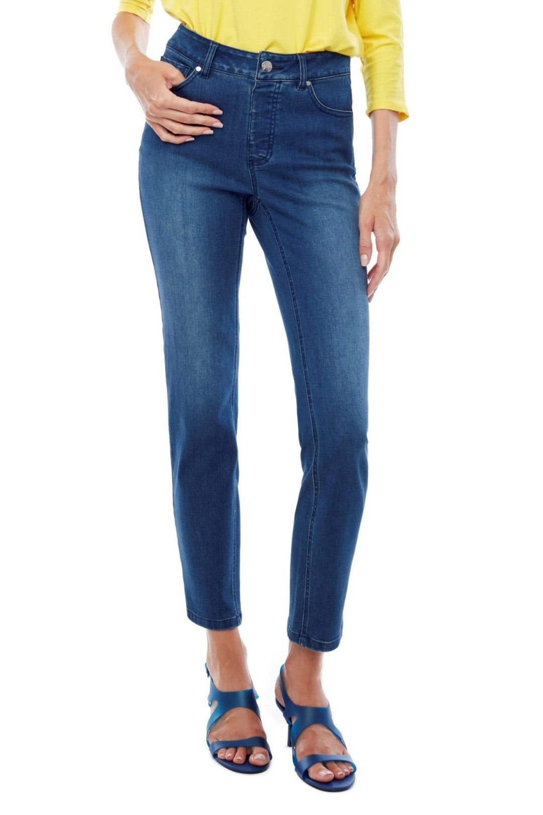 UP JEANS 6 / MID-BLUE CLASSIC WAISTBAND JEAN - 67707UP