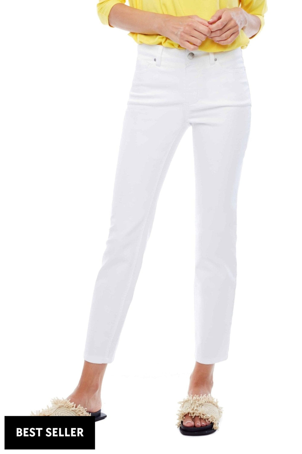 UP JEANS 6 / WHITE CLASSIC WAISTBAND JEAN - 67707UP