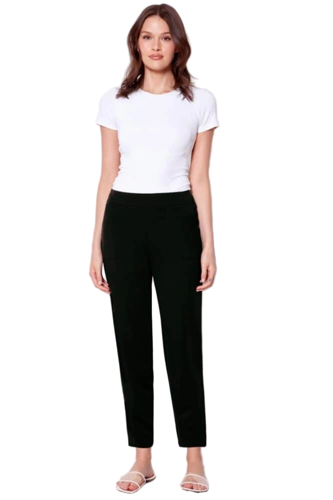 UP PANTS 6 / BLACK LIGHT PONTE CROP PANT - 68443UP