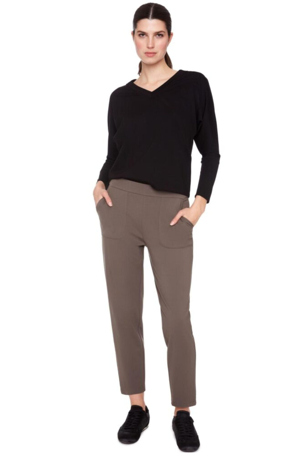 UP PANTS 6 / CLAY LIGHT PONTE CROP PANT - 68443UP