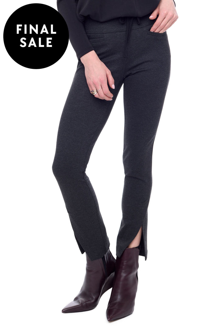 UP PANTS CHARCOAL / 6 PONTE SLIM PANT - 67850UP