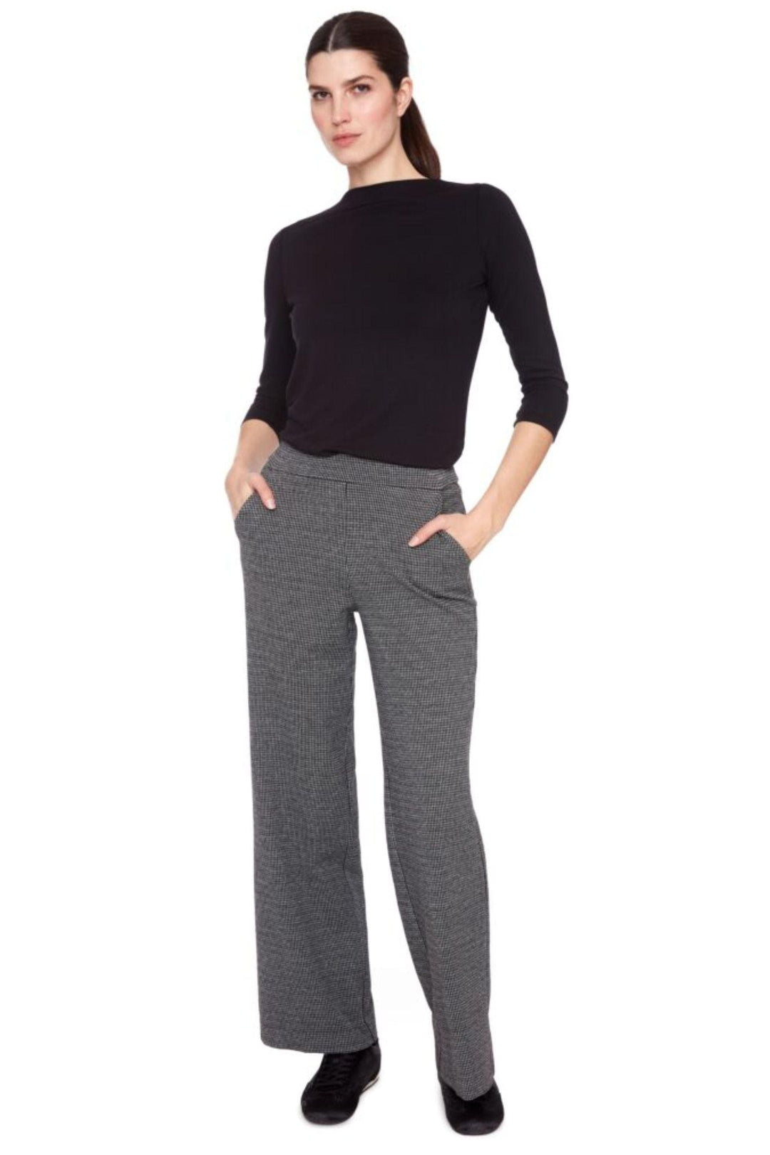 UP PANTS KNIT WIDE LEG PANT - 68665UP