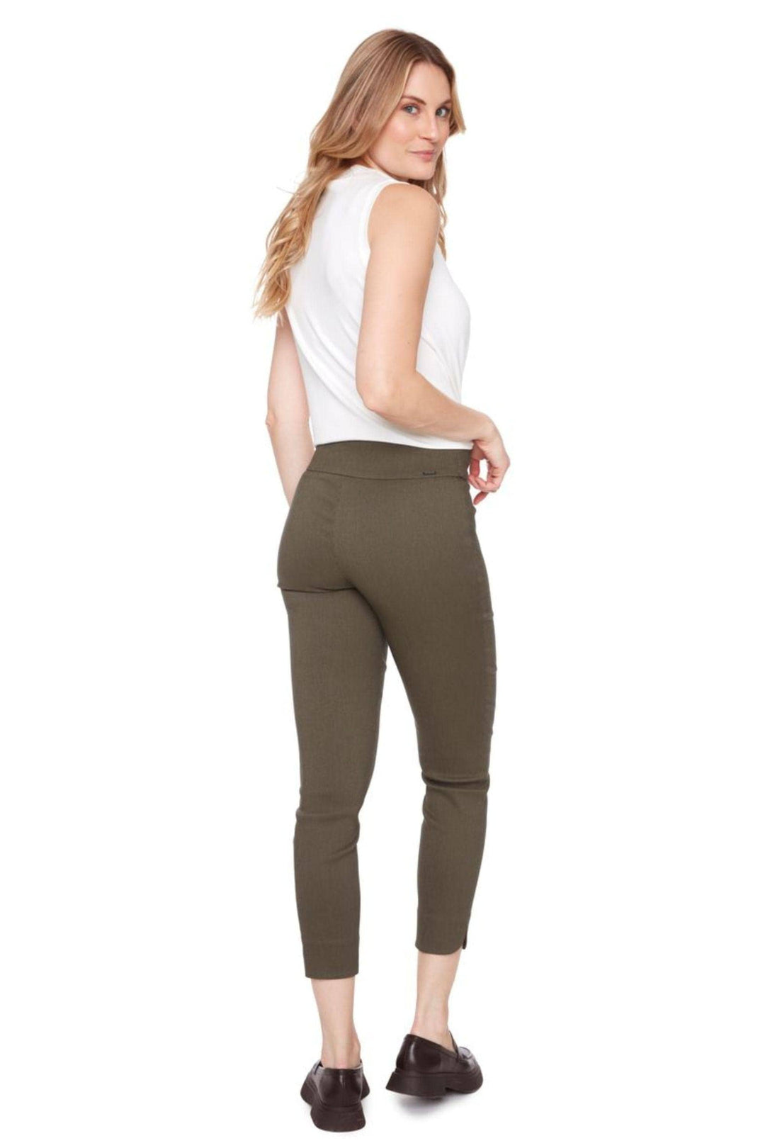 UP PANTS TEXTURED TECHNO PETAL SLIT PANT - 68675UP