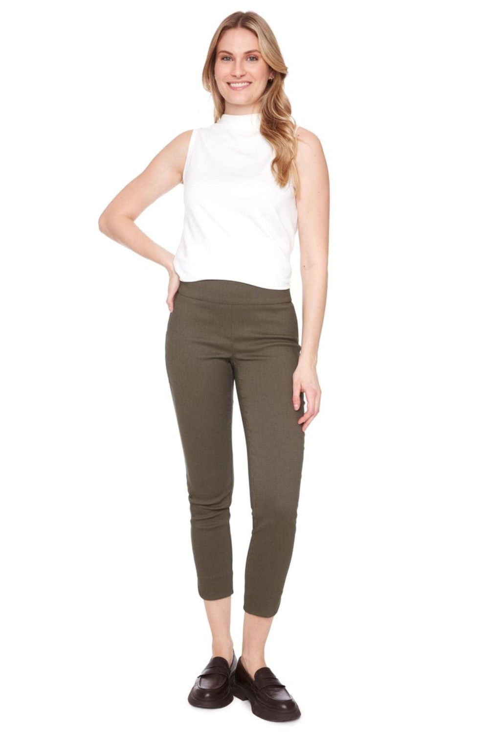 UP PANTS TEXTURED TECHNO PETAL SLIT PANT - 68675UP