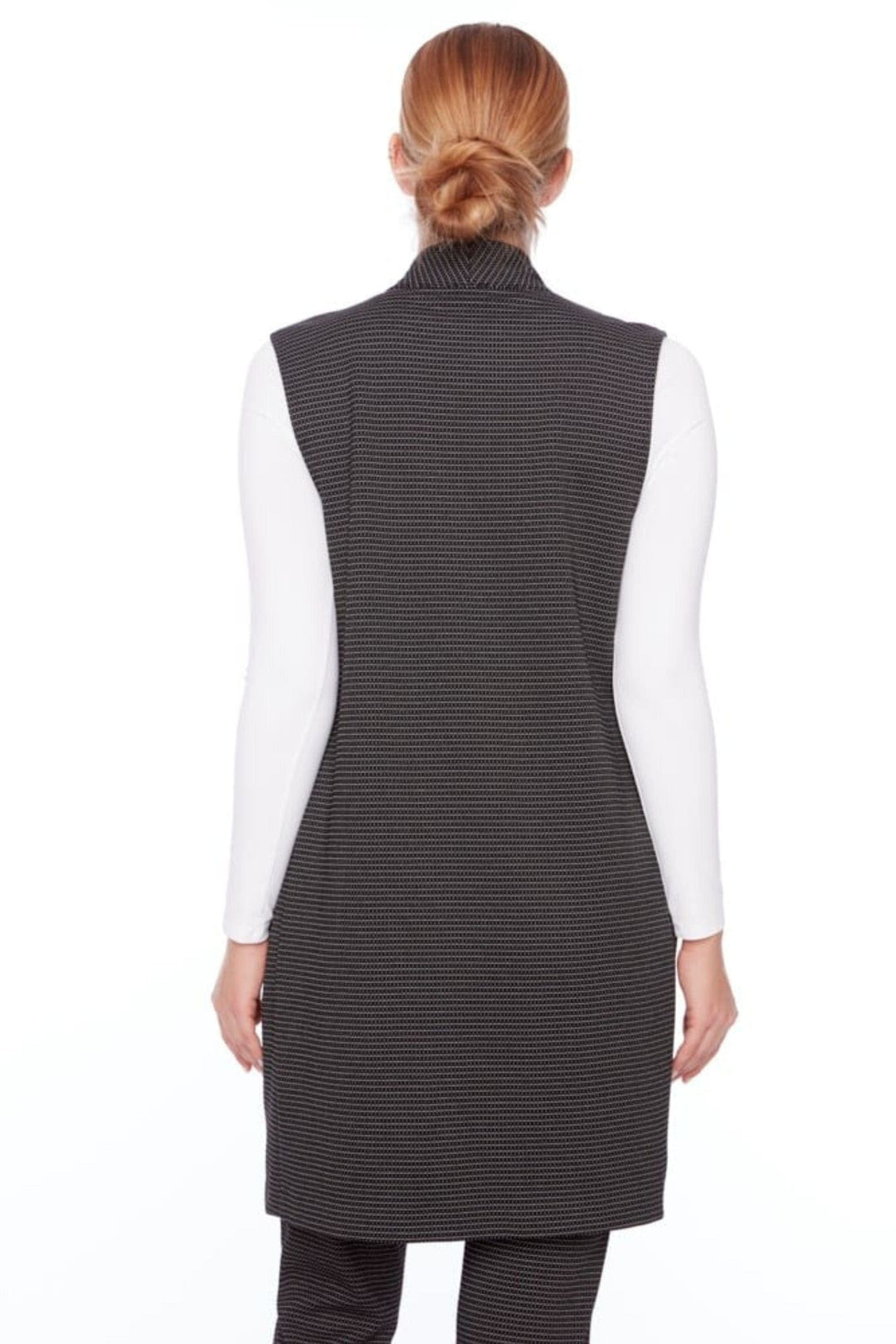 UP VEST CHECKER JACQUARD DUSTER VEST - 30356UP