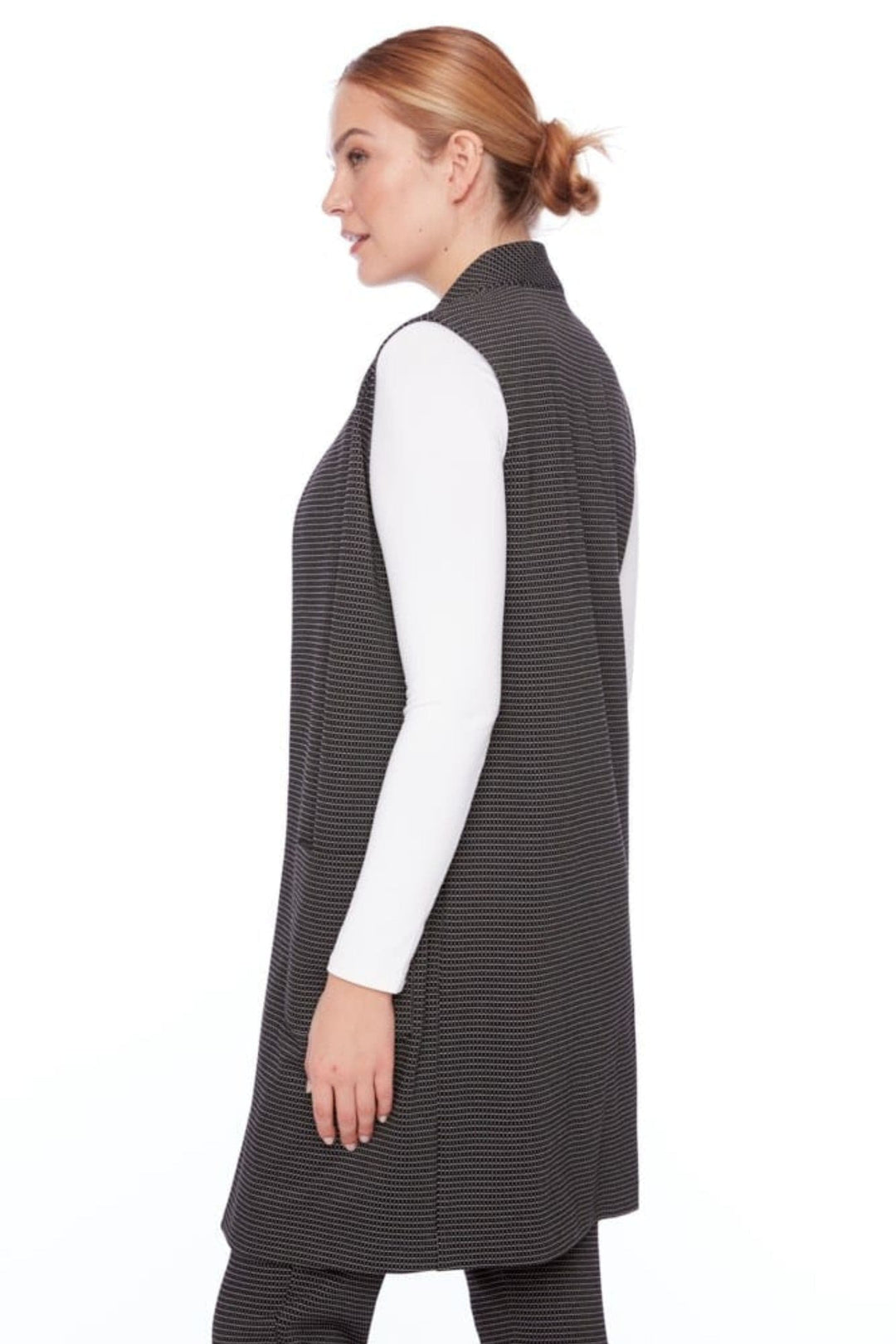 UP VEST CHECKER JACQUARD DUSTER VEST - 30356UP