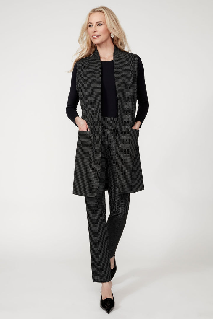 UP VEST CHECKER JACQUARD DUSTER VEST - 30356UP