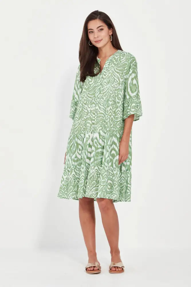 VALE DRESS - 9959BR XS / GREEN DRESS