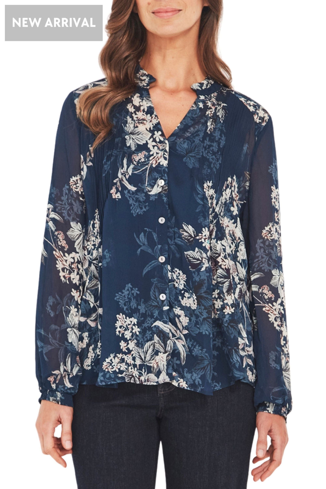 VERGE BLOUSE XS / PRINT ZEN BLOUSE - 1029BR