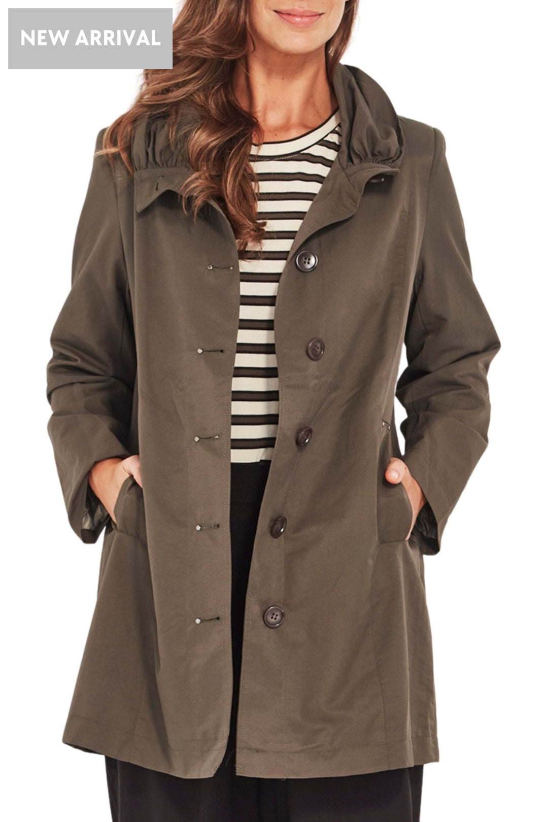 VERGE JACKET XS / OLIVE TOVA COAT - 1023BR