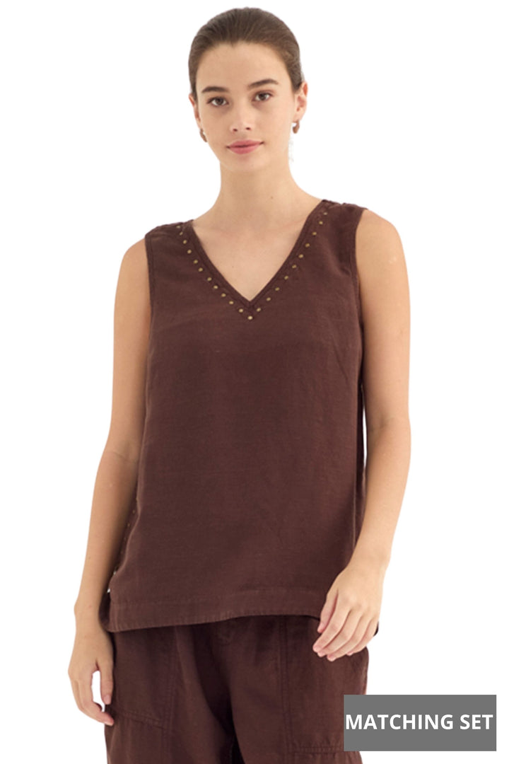 VERGE TOP CHOCOLATE / XS STUDIO TANK - 1225BR