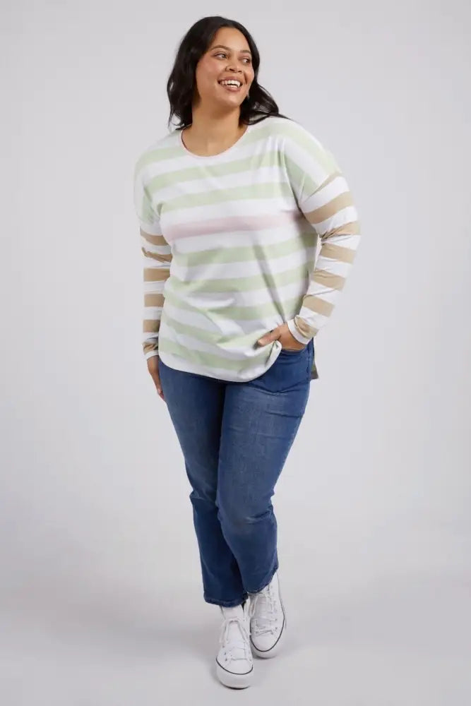 VISTA L/S TEE - 8138055 8 / MATCHA TOP