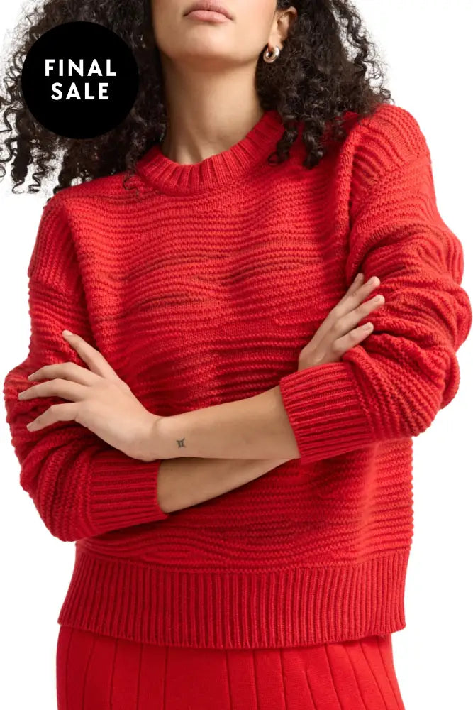 WAVEY KNIT - 5222 8 / RED JUMPER