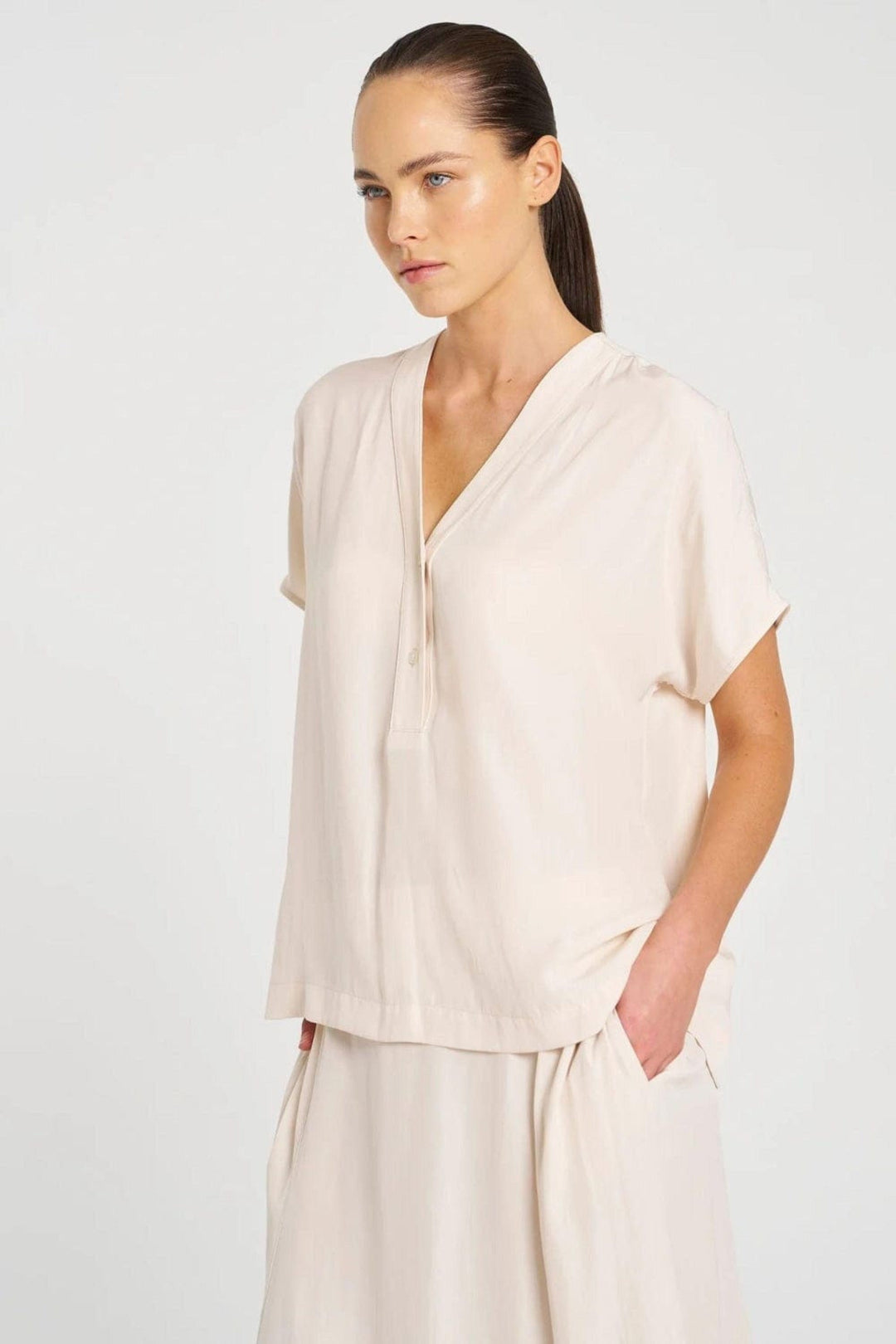 MELA PURDIE TOP WEDGE TAB SHELL TOP - F678804