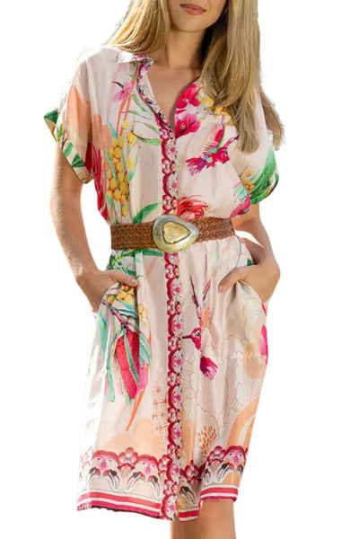 WILD WATTLE DRESDEN DRESS - LDR-1807-WWT DRESS