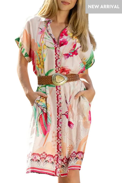 WILD WATTLE DRESDEN DRESS - LDR-1807-WWT DRESS