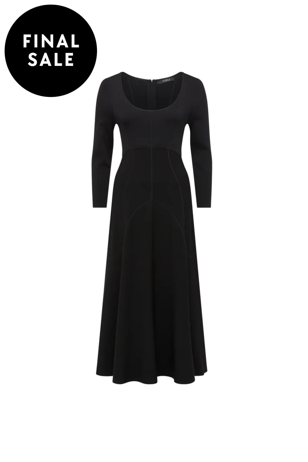 CABLE DRESS WINTER CREPE BODICE DRESS - CAW24119