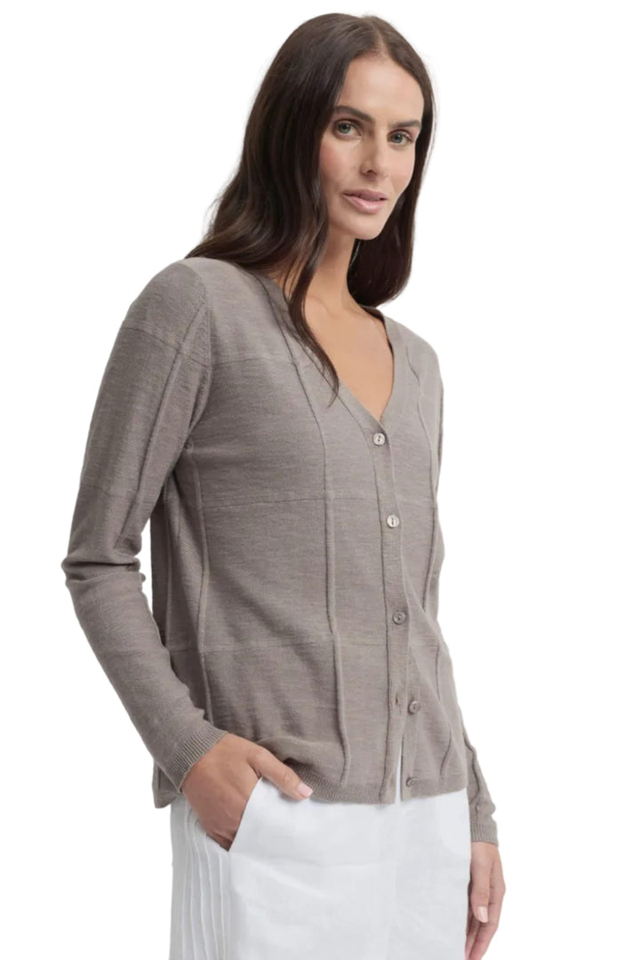 YARRA TRAIL CARDIGAN XS / EARTH OBSCURITY KNIT CARDI - YTWN7789