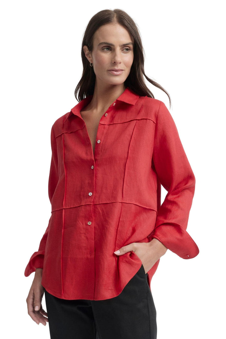 YARRA TRAIL SHIRT 8 / CHILLI TIRARI PINTUCK SHIRT - YTWN4383