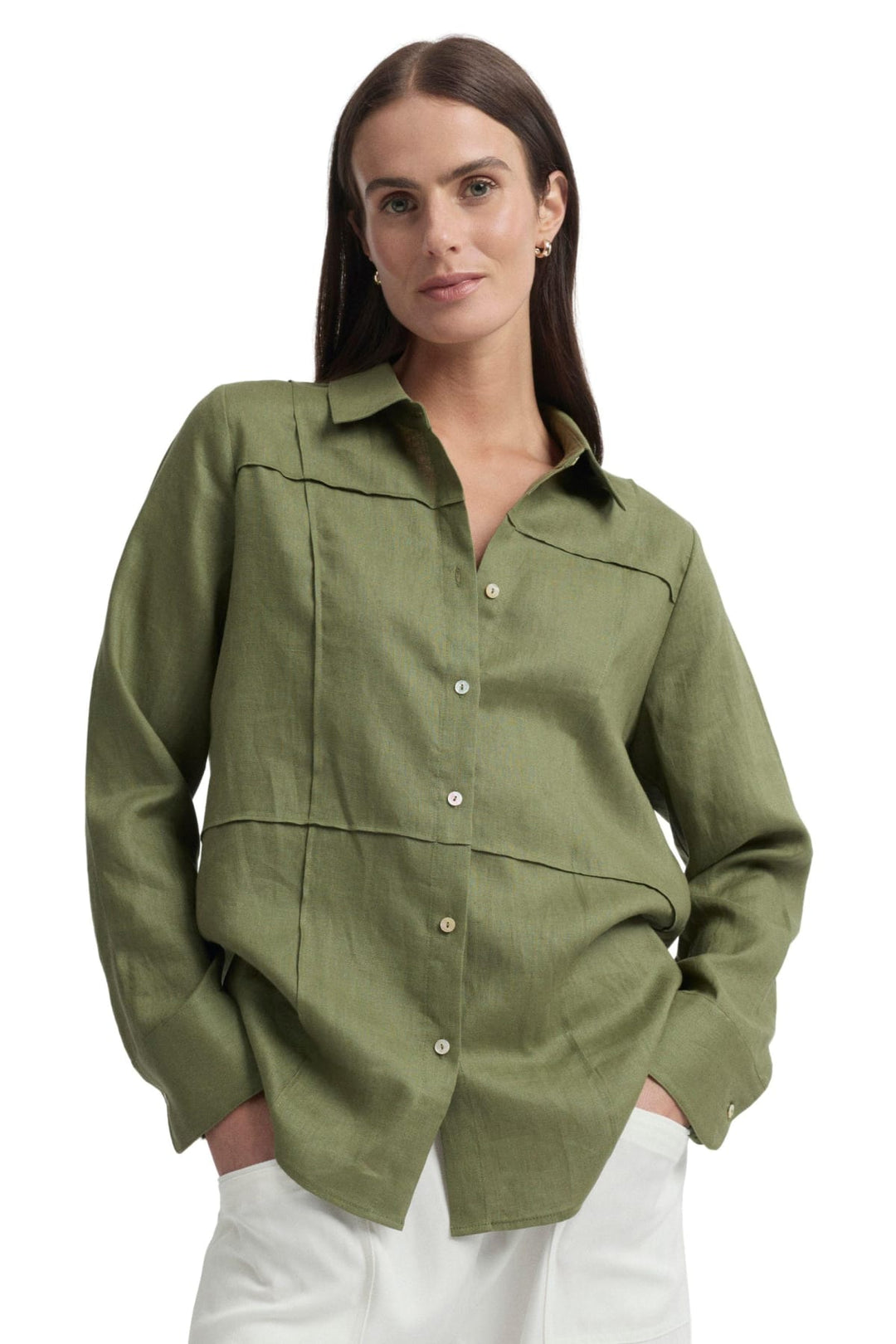 YARRA TRAIL SHIRT 8 / LAWN TIRARI PINTUCK SHIRT - YTWN4383