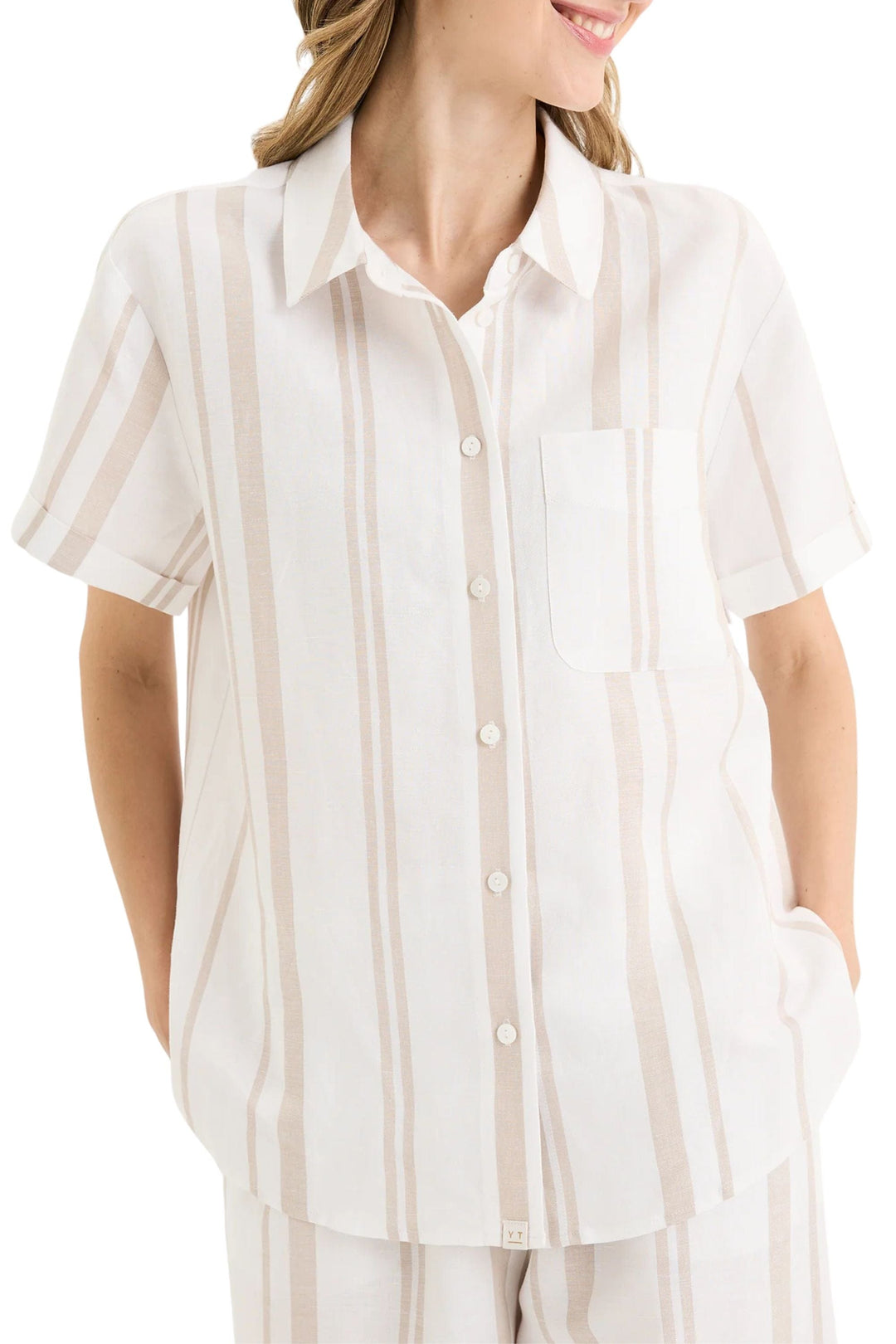 YARRA TRAIL SHIRT 8 / WHITE-TWINE BYRON SHIRT - YTWN4307