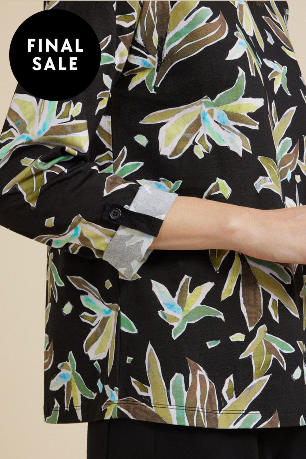YARRA TRAIL TOP LEAF CRYSTAL PRINT TEE - YT24W7481