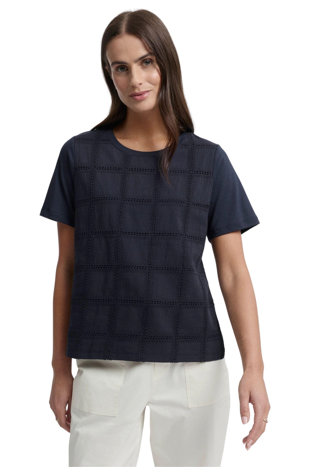 YARRA TRAIL TOP XS / NAVY LACET TEE - YTWN3091