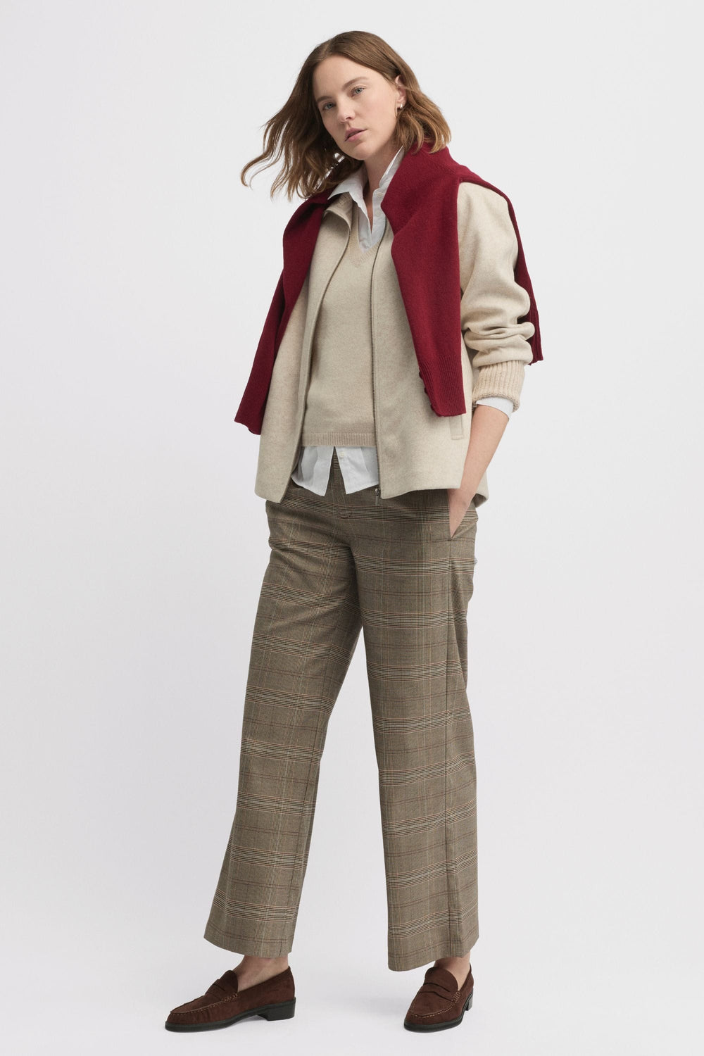 YARRA TRAIL VEST SHAFT KNIT VEST - YTWN7762