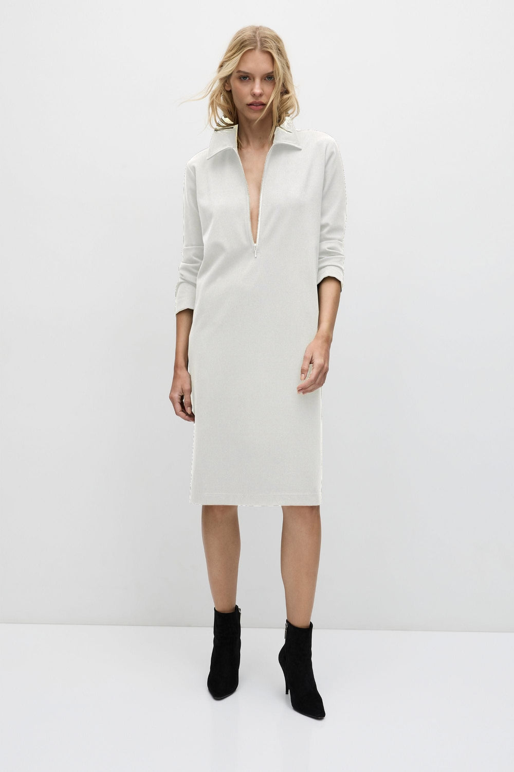 MELA PURDIE DRESS ZIP COLLAR DRESS - F0953374