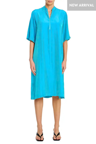 ZIP PLAZA DRESS - F673034 8 / CERULEAN DRESS