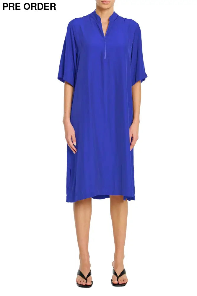 ZIP PLAZA DRESS - F673034 8 / COBALT DRESS