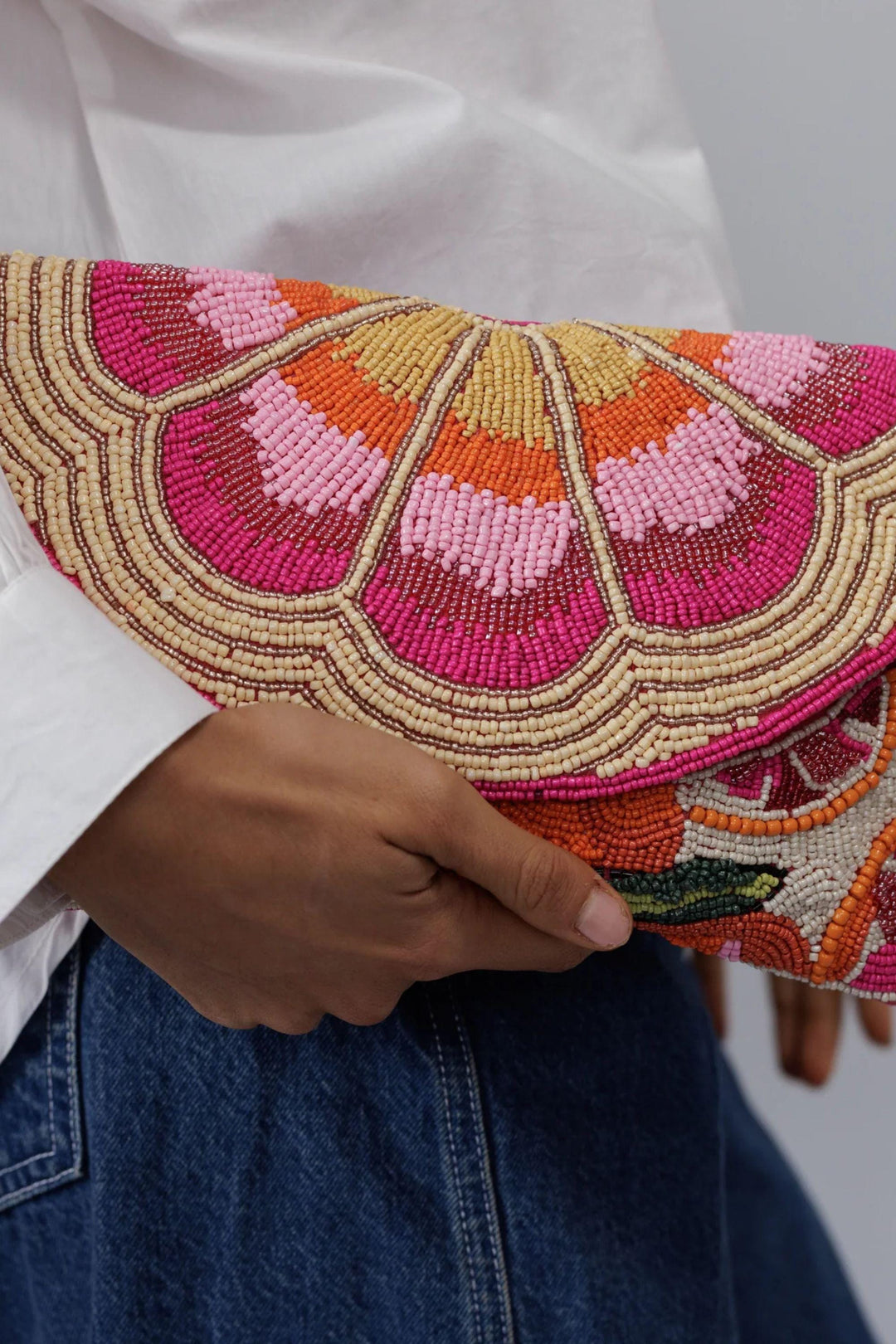 ZODA BAG PINK BEADED BAG - SC97