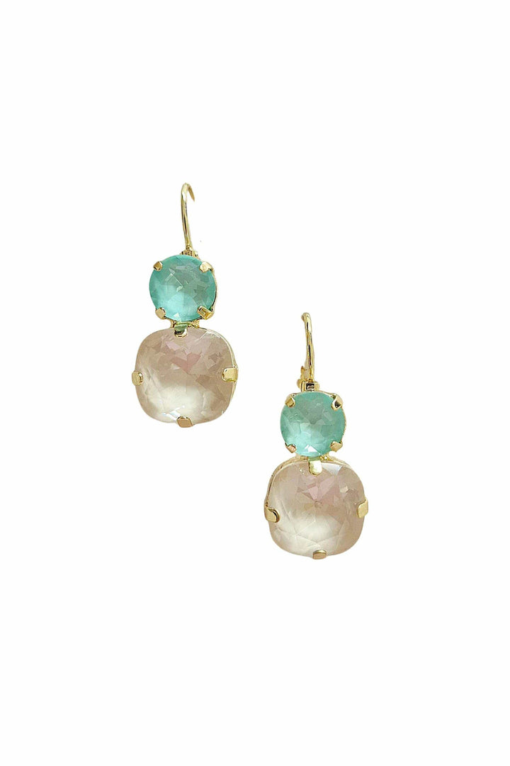 ZODA JEWELLERY CREAM DROP GEM EARRING - BW22013