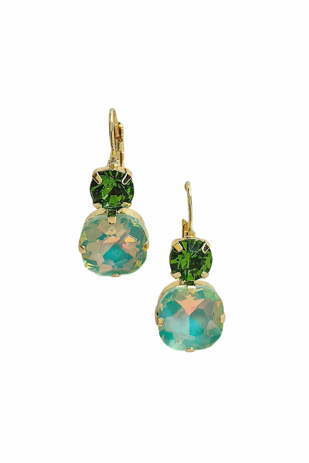 ZODA JEWELLERY GREEN DROP GEM EARRING - BW22013
