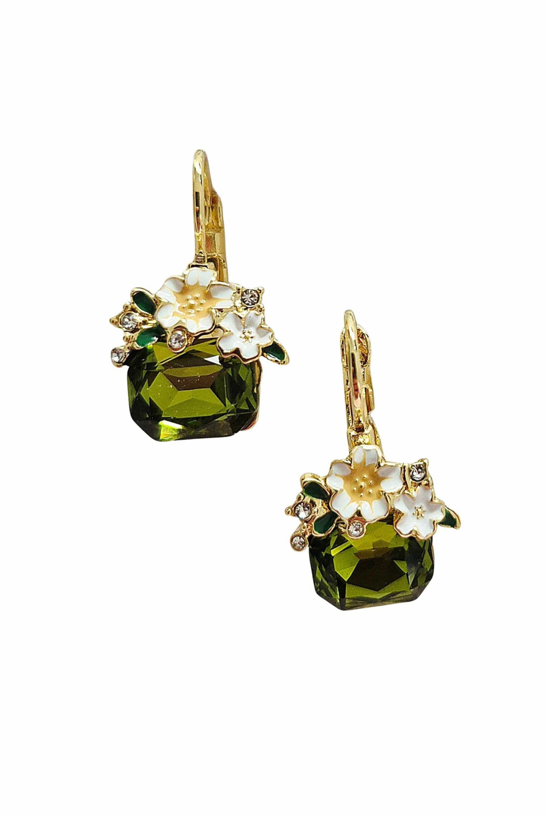 ZODA JEWELLERY GREEN STATEMENT GEM EARRING - G2030122